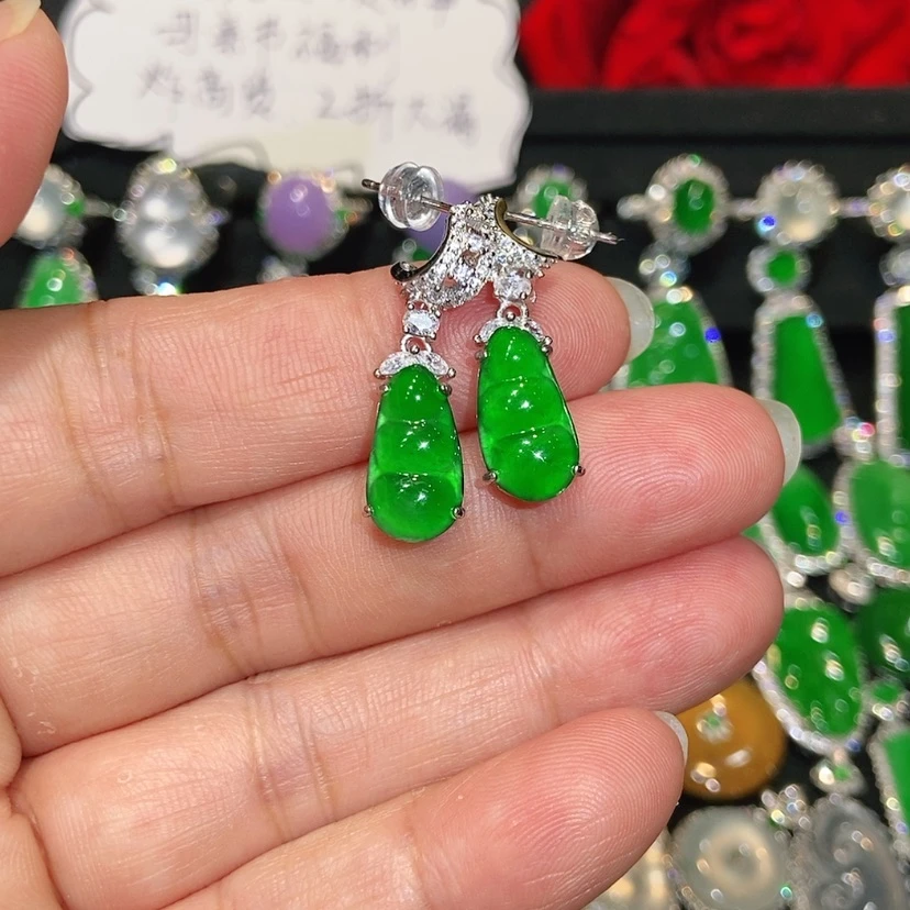 【闪购商品】翡翠未镶嵌耳饰天然翡翠