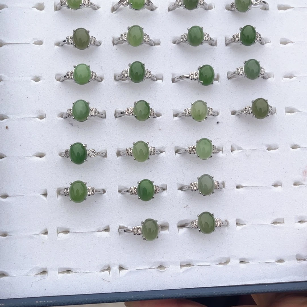 和田玉颈饰未镶嵌和田玉碧玉活口戒指多样性发货（拍一发一）