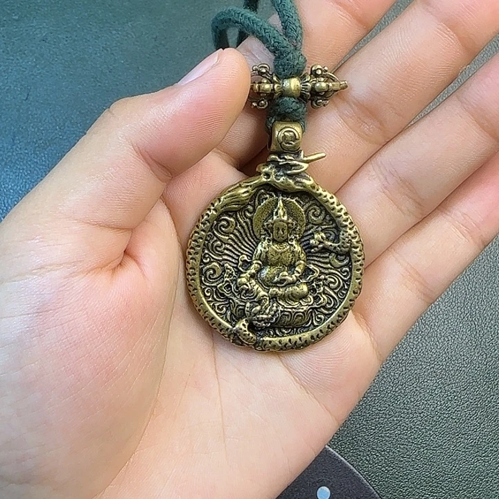 青***处铜铁合金类藏传工艺品九宫八卦