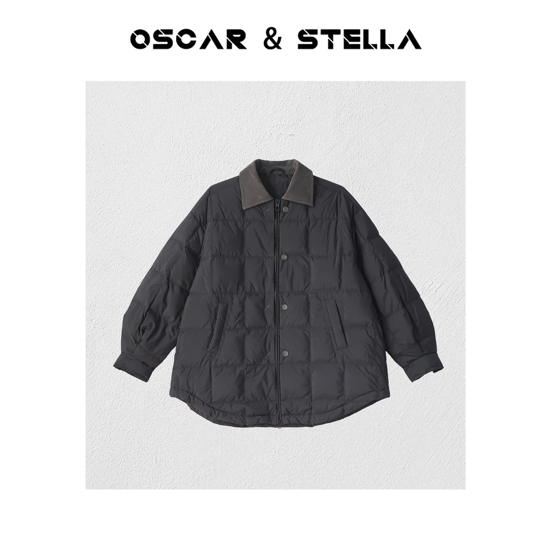 OSCAR&STELLA【马褂木】保暖鸭绒时尚短款翻领休闲羽绒服320-8105