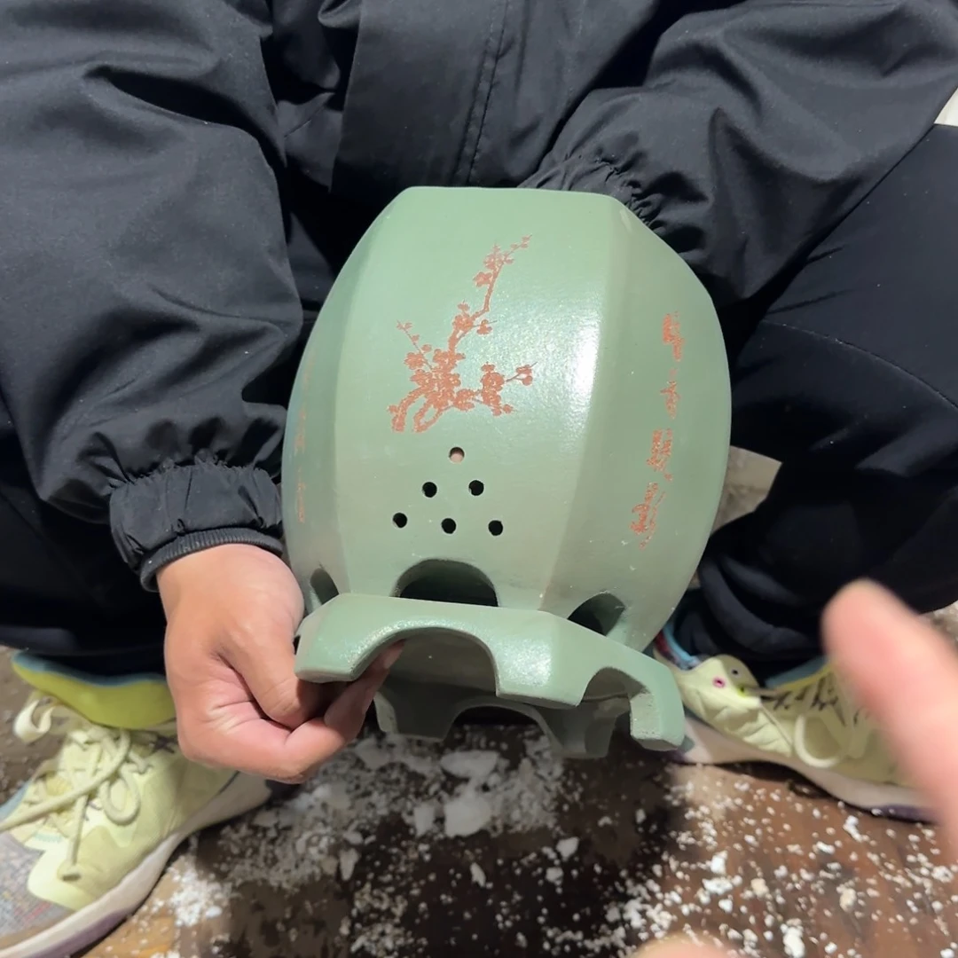 紫砂花盆瑕疵是我