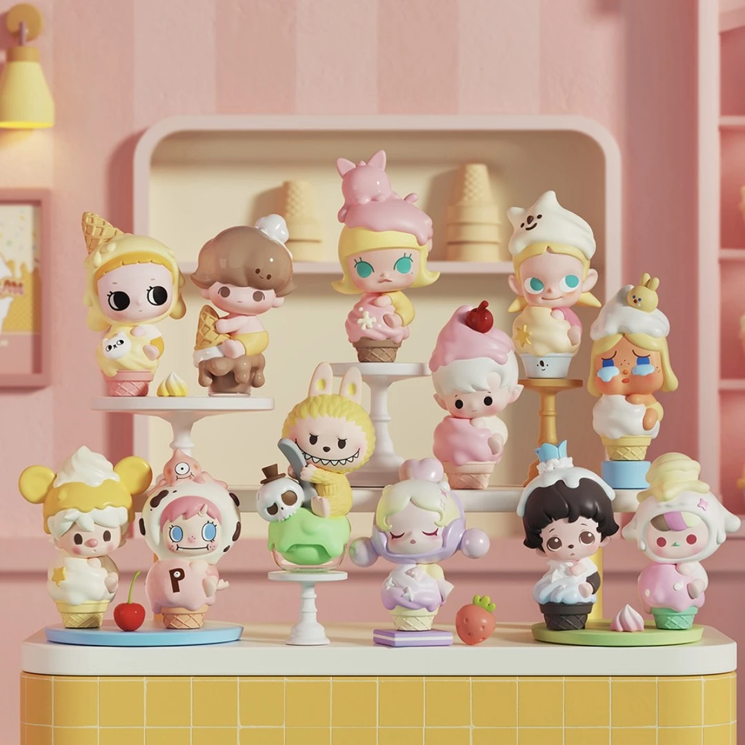 【拆盒】PAOPAO冰淇淋甜筒杯系列萌粒共12款_泡泡鱼潮玩