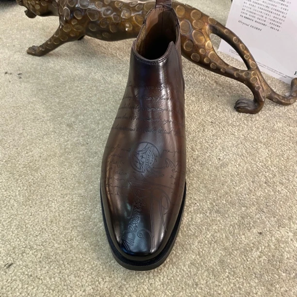 广州2025秋冬季新款里外全皮一脚蹬高品质切尔西男士短靴