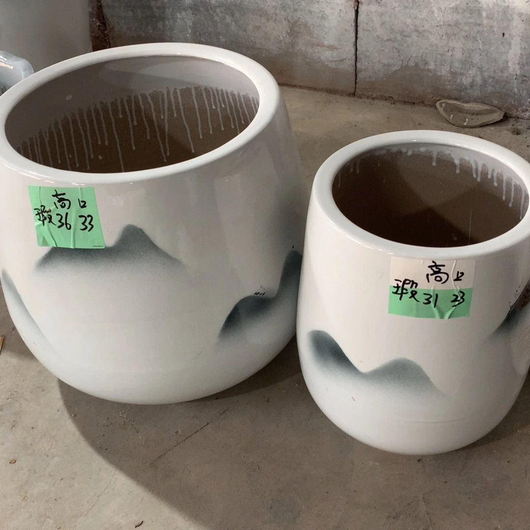 微瑕高温陶瓷花盆