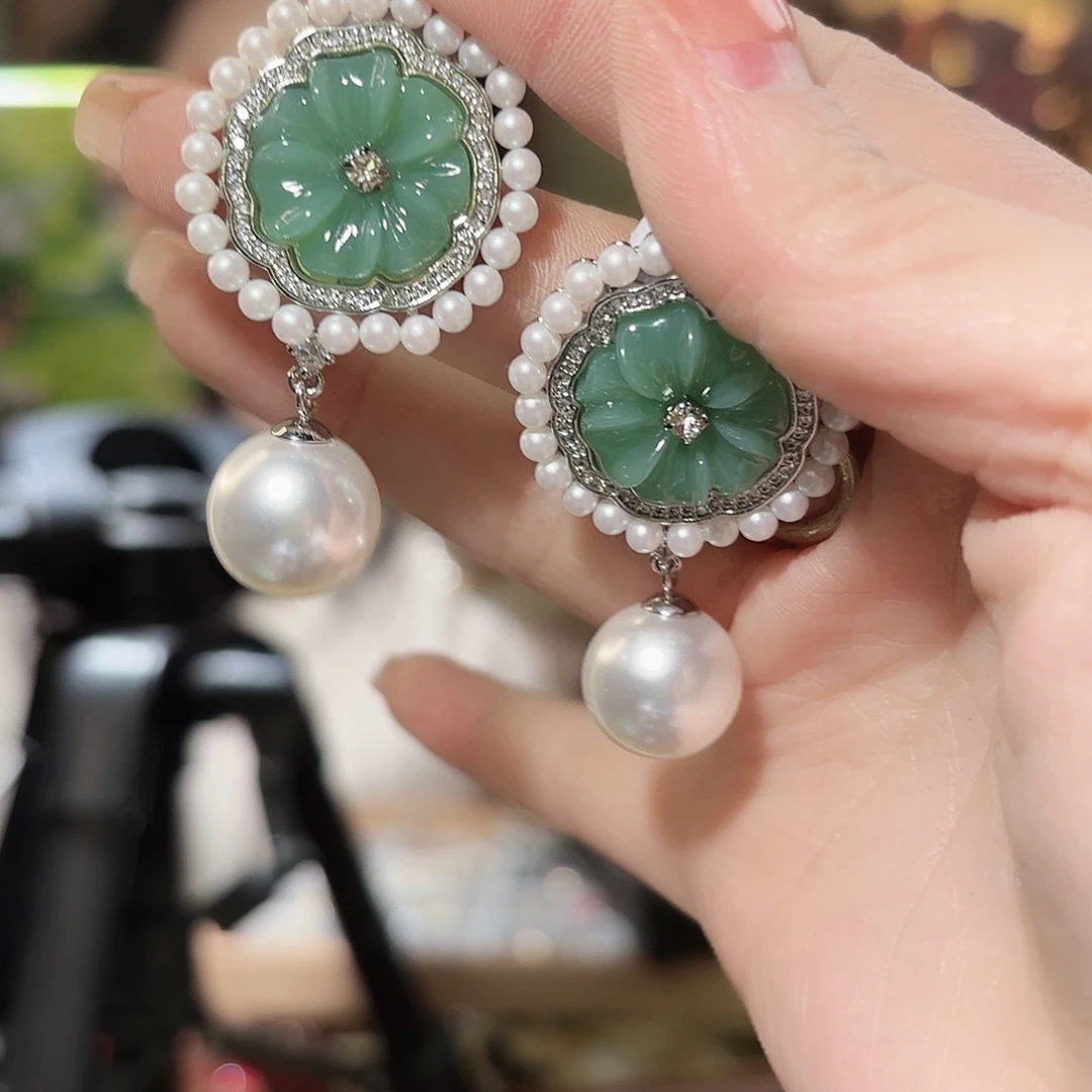 琉璃纯铜合金耳钉