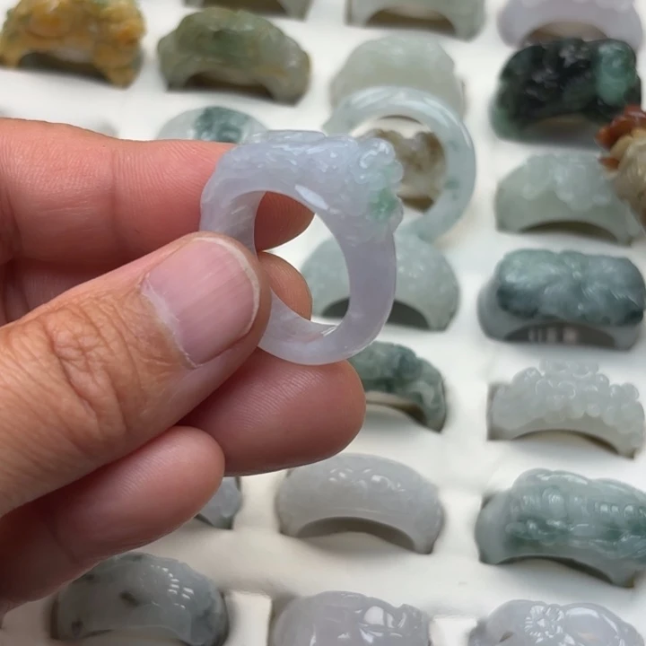 翡翠未镶嵌戒指港码21龙戒