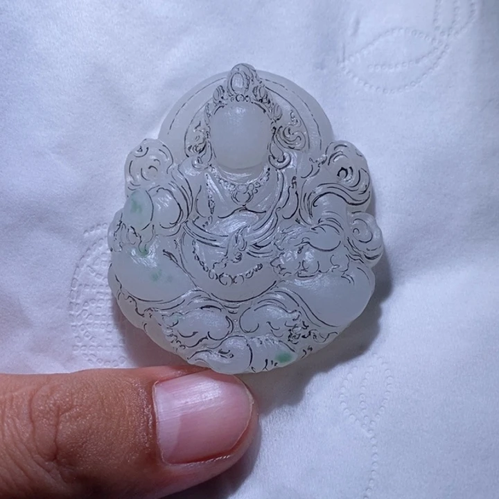 欢***逗定制翡翠未镶嵌黄财神
