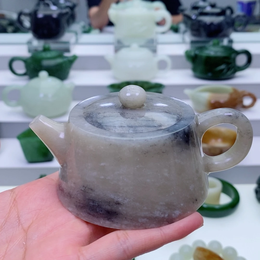 未镶嵌和田玉摆件茶壶