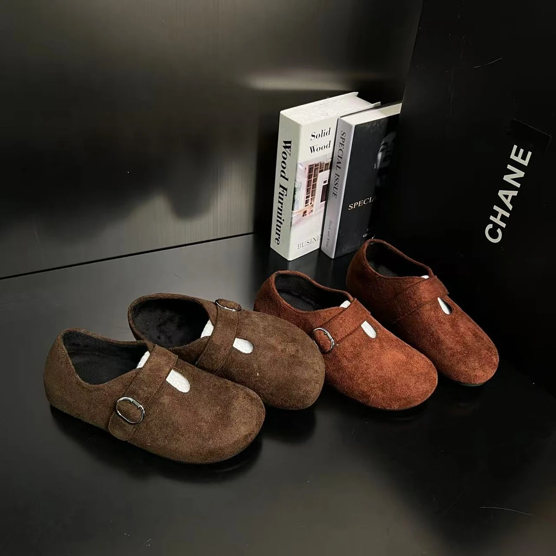 【加州日出】极简风厚底勃肯鞋女2025秋季新款复古磨砂23-315