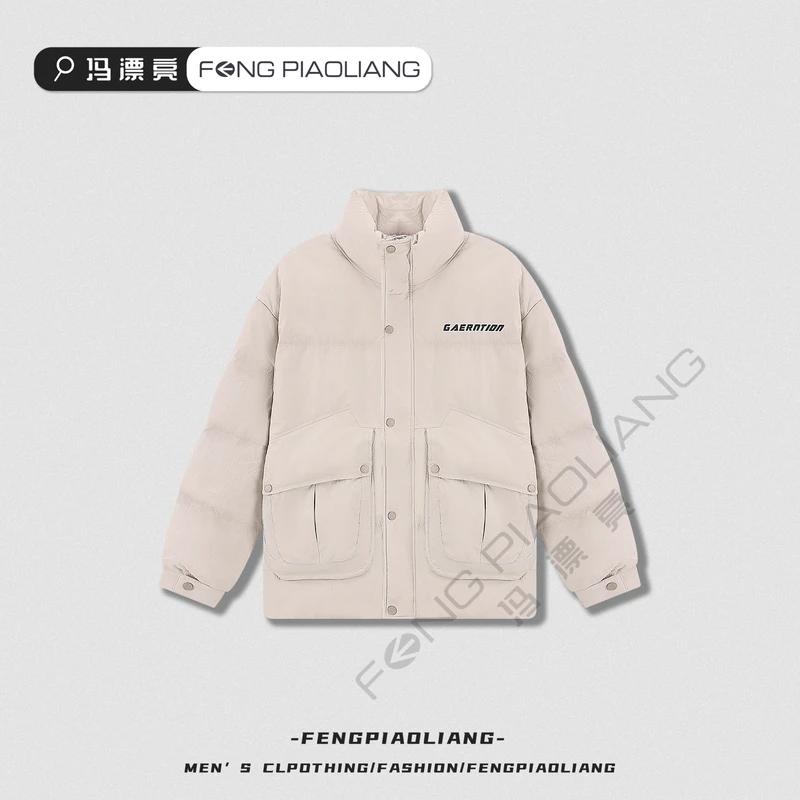 米【解冻时刻90绒羽绒服】108冬季简约时尚百搭保暖立领工装情侣款