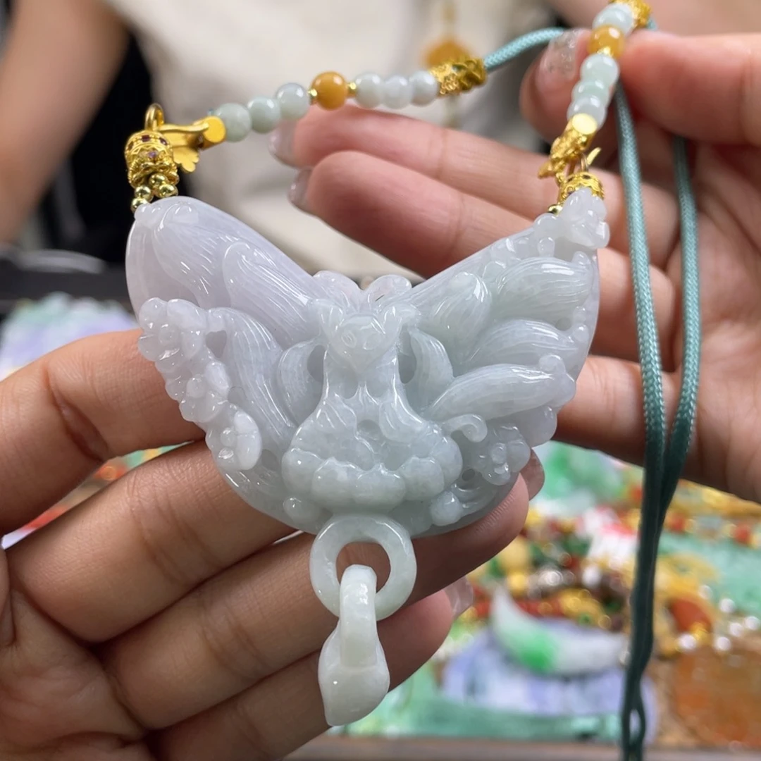 翡翠未镶嵌颈饰代编织