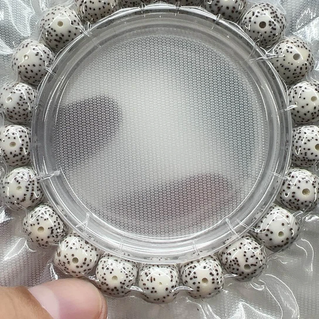 星月菩提手串143灭火原脂白星月菩提单圈1.1