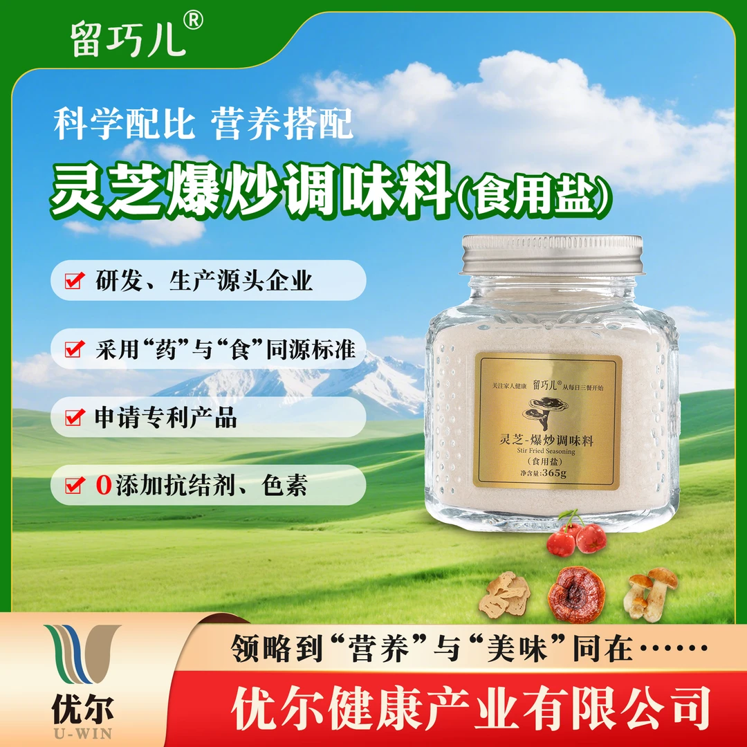 留巧儿调味盐 含灵芝松茸提取全营养成分复合 灵芝当归爆炒调味盐