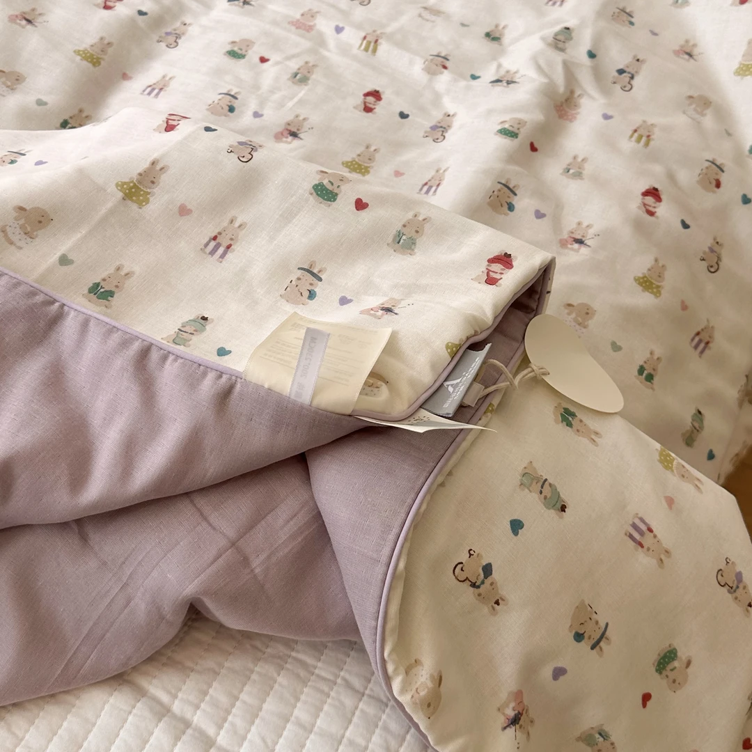 A类母婴级纯棉双层纱夏凉被可机洗空调被全棉纱布儿童夏被