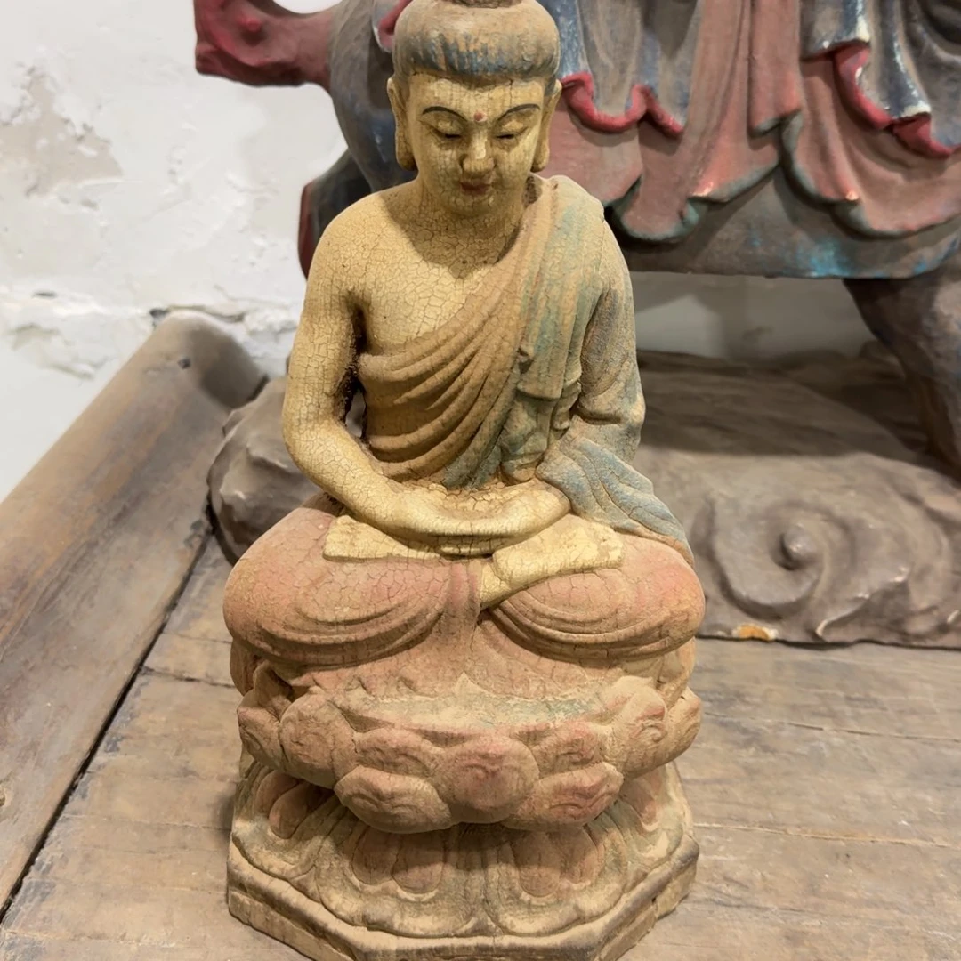 雪***豐有机玻璃坐佛像木雕