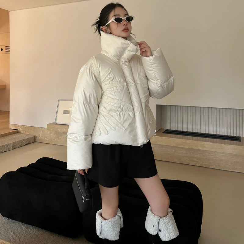 GUAGUA小众欧货纳塞斯秋冬立领设计保暖外套买手店设计款35552