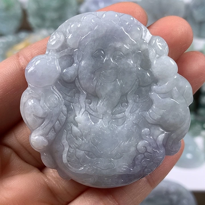 翡翠未镶嵌颈饰立体财神爷福利有棉感福利