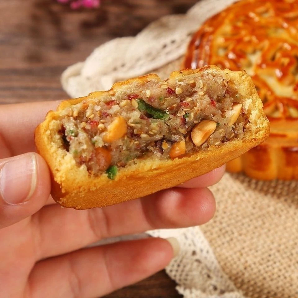 【100g*12块】传统五仁月饼黑芝麻豆沙多种口味