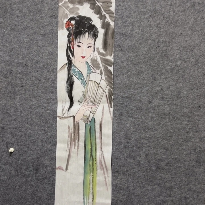 带灯款大鱼书画艺术作品三尺对条