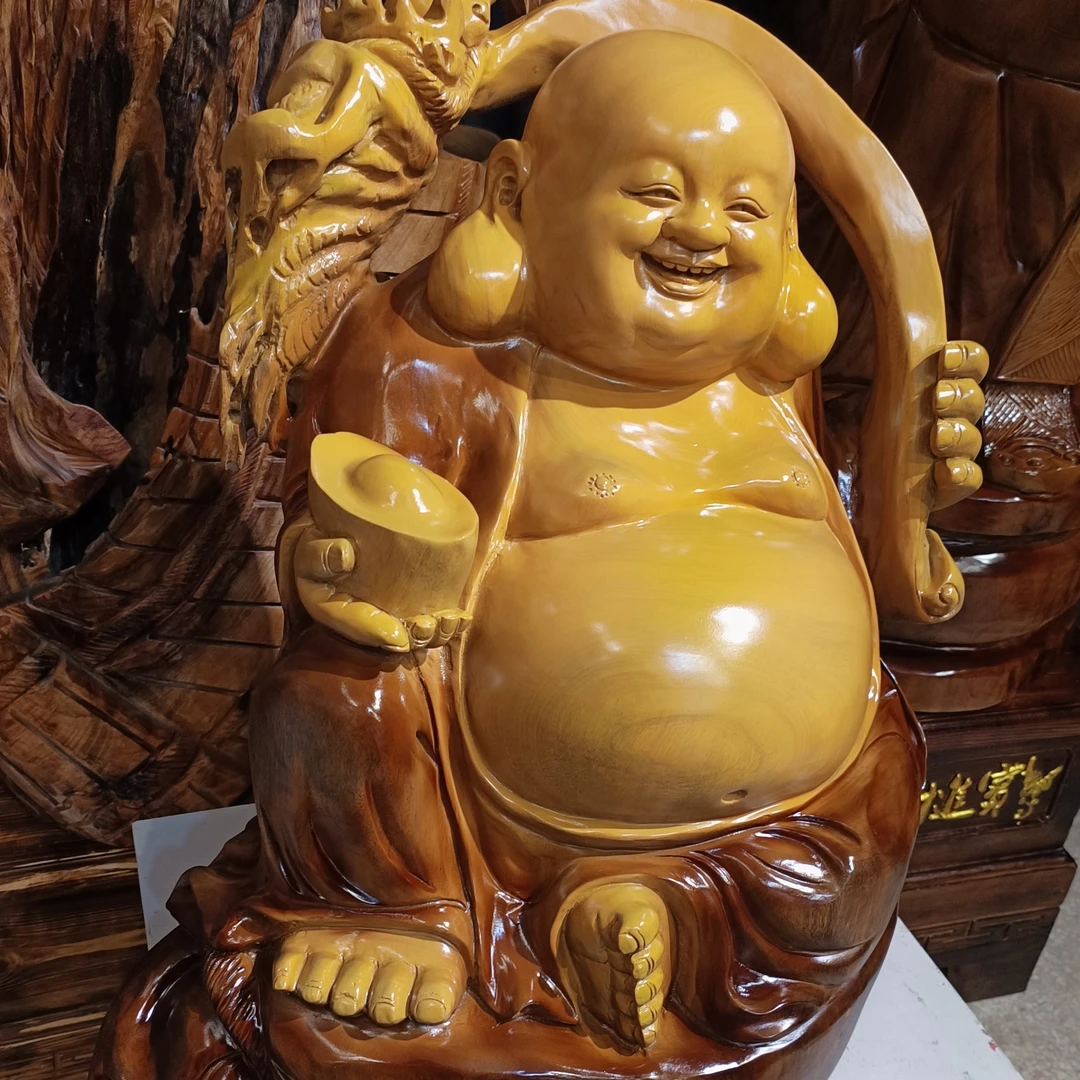 香樟木人物雕刻摆件