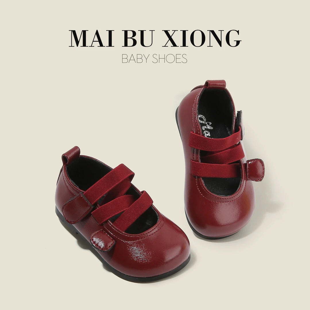 麦布熊女童皮鞋秋季新款婴儿童单鞋学步鞋小童防滑公主鞋女宝宝鞋