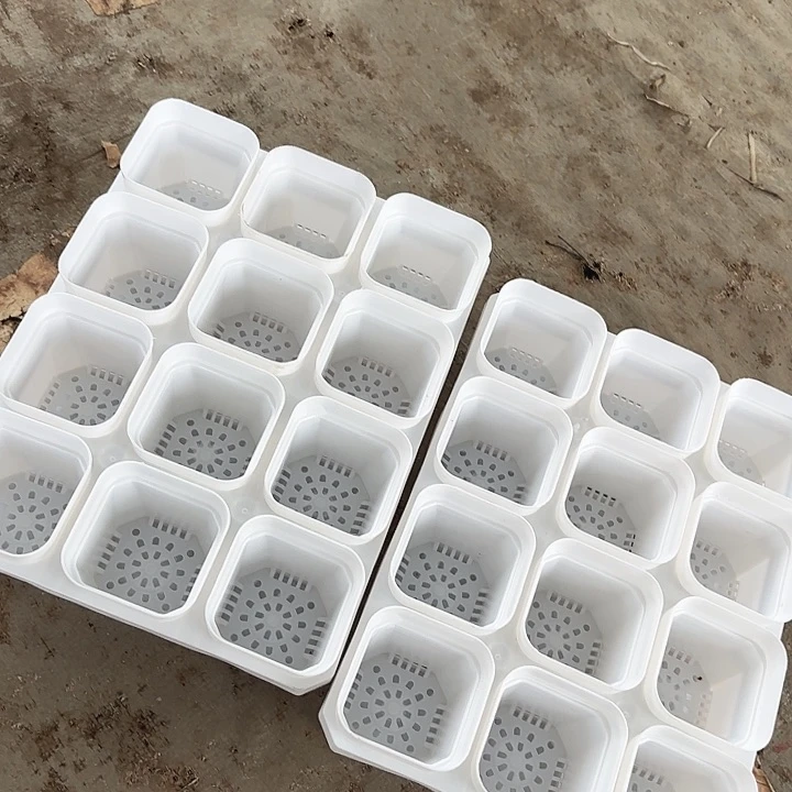 6.5公分白方盆24个含托架