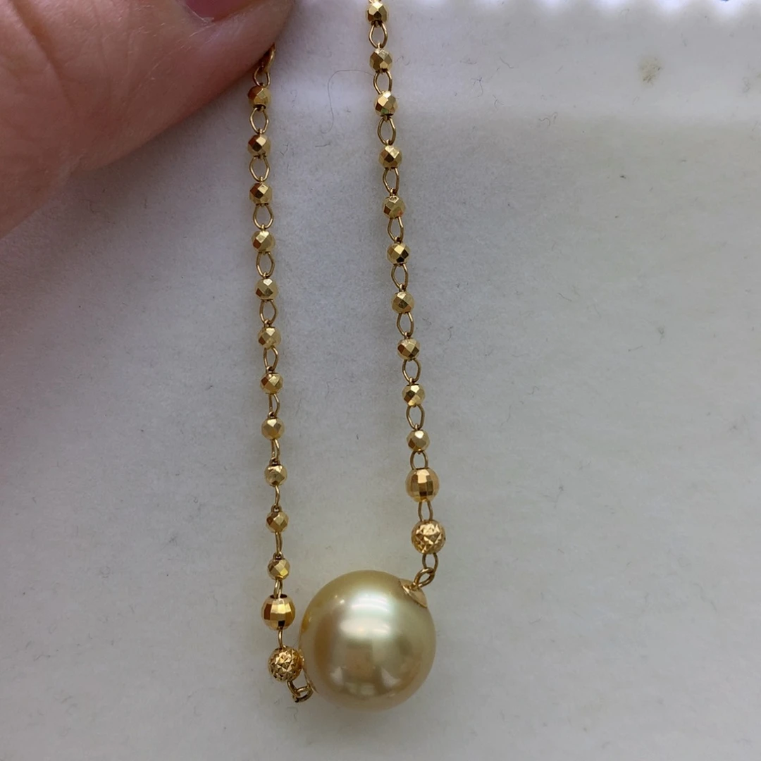 海水珍珠手链18K金镶嵌