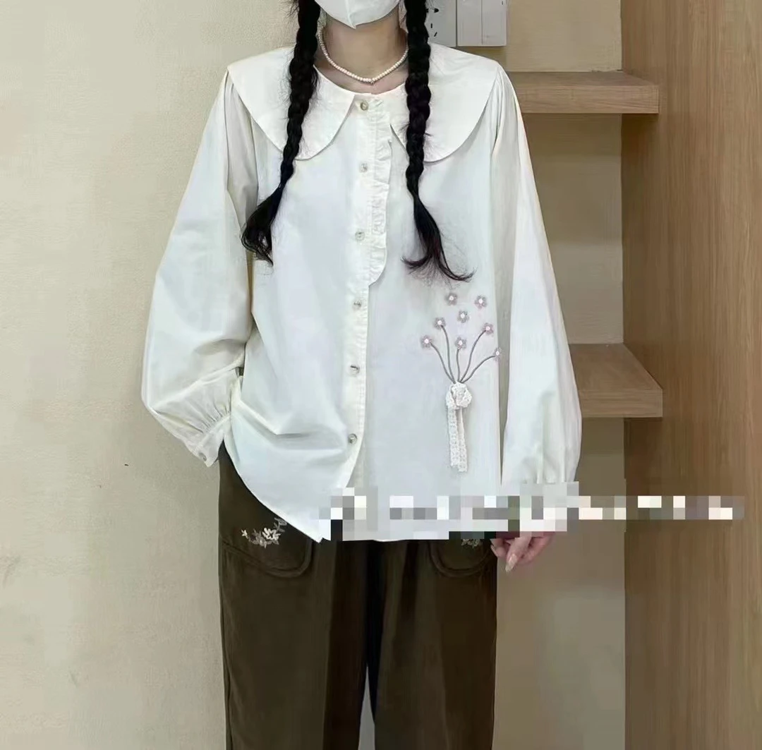 春上新!【简优】文艺风宽松版型长袖衬衫