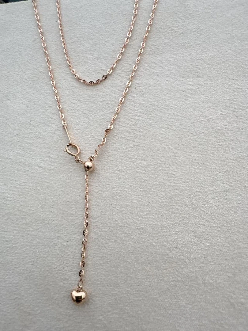 025-18K金K玫猪鼻子项链 50厘米