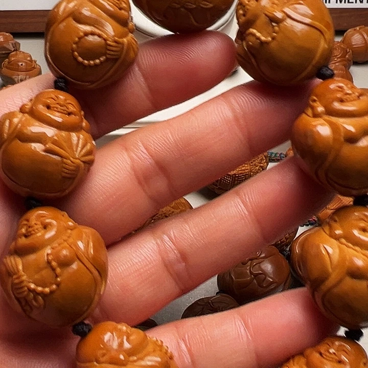 橄榄核手串/手链光背弥勒