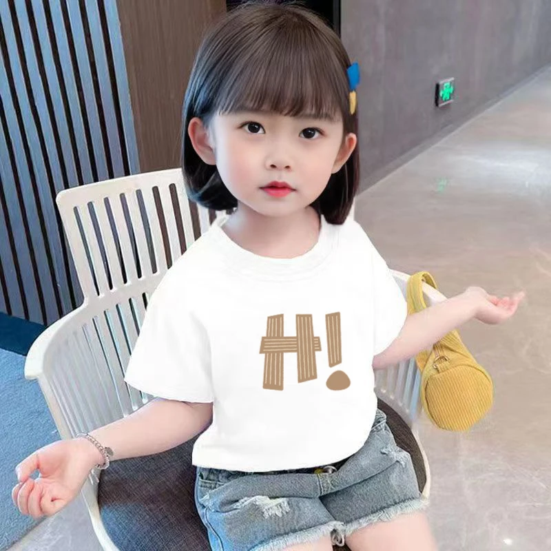 纯棉宝宝短袖t恤夏季韩版儿童洋气半袖休闲百搭宽松女童体恤衣服