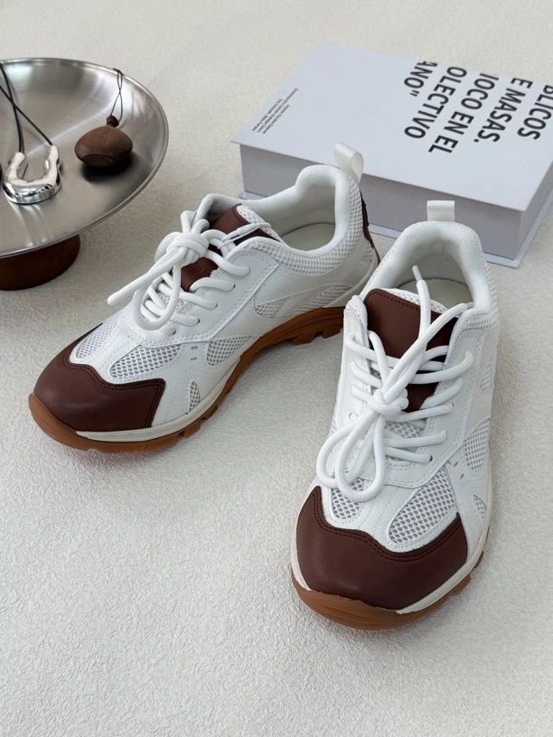 秋季四季百搭复古网面时尚女鞋舒适德训鞋透气休闲鞋运动鞋系带