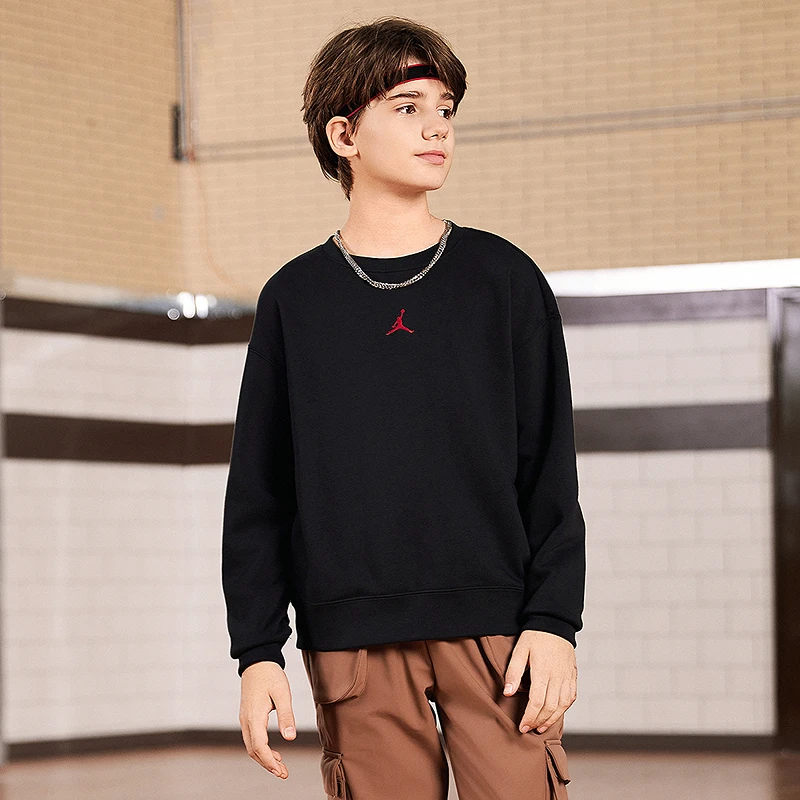 【官方旗舰】AIR JORDAN儿童男女童装套头秋冬无帽卫衣JDB-FW-D815