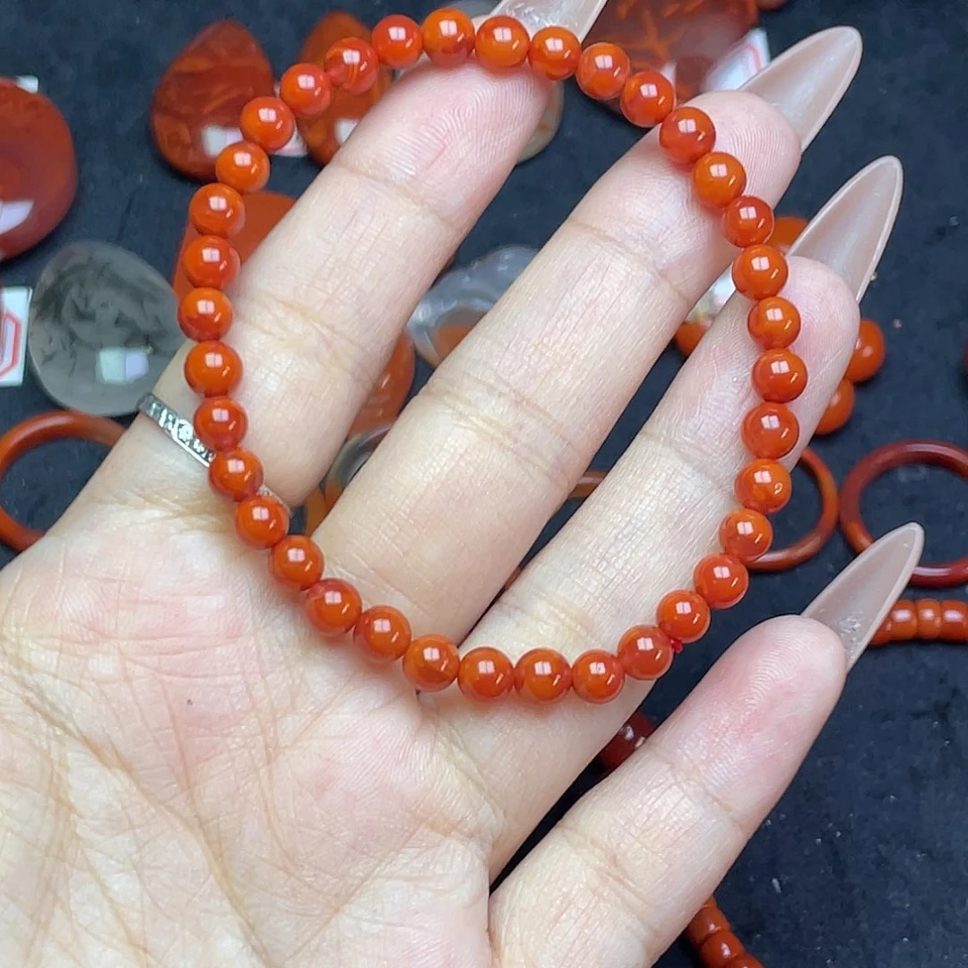 南红玛瑙未镶嵌单圈原矿南红满色满肉单圈➕5