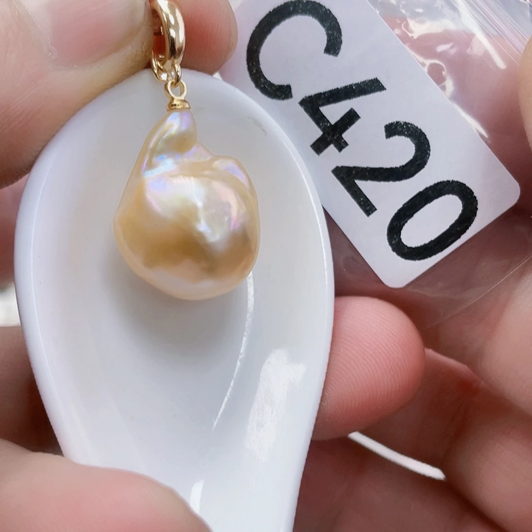 淡水珍珠颈饰银S925镶嵌空****青