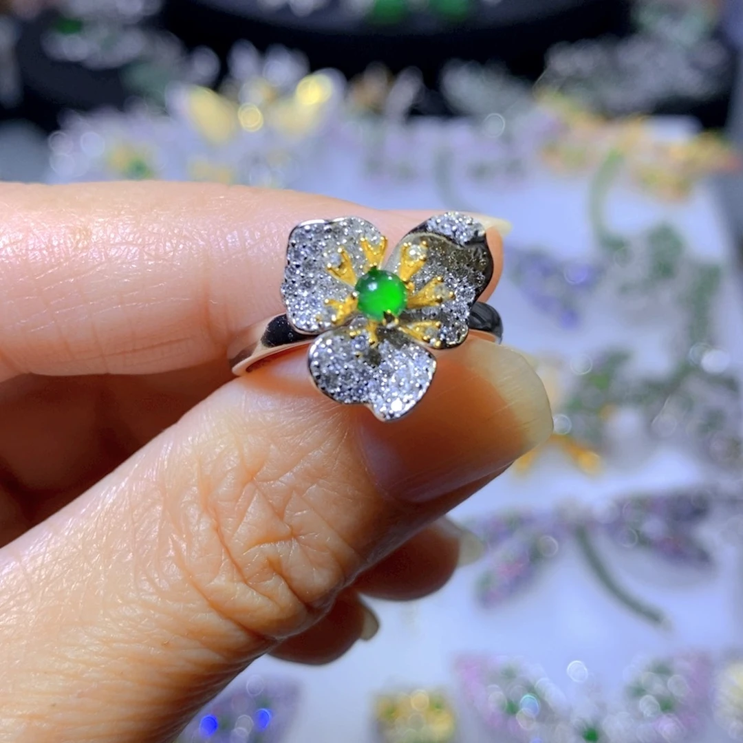 翡翠颈饰合金天然翡翠