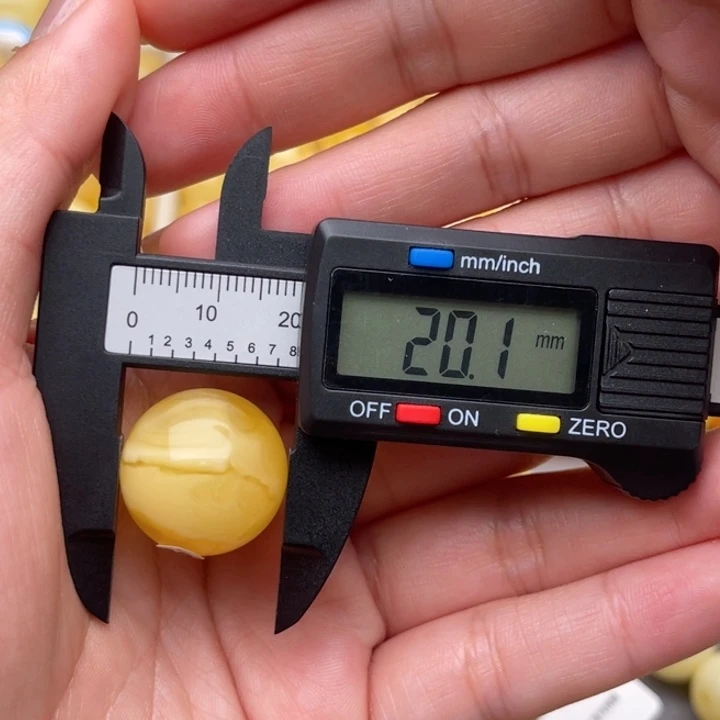 裸石琥珀未镶嵌香****）蜜蜡圆珠梦微瑕