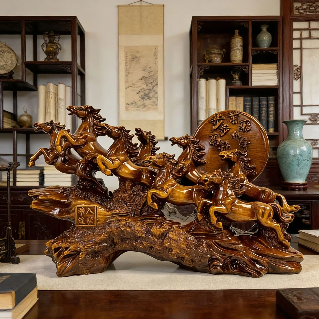 【八骏雄风】八骏马入户玄关客厅办公室开业礼品书房【直播】