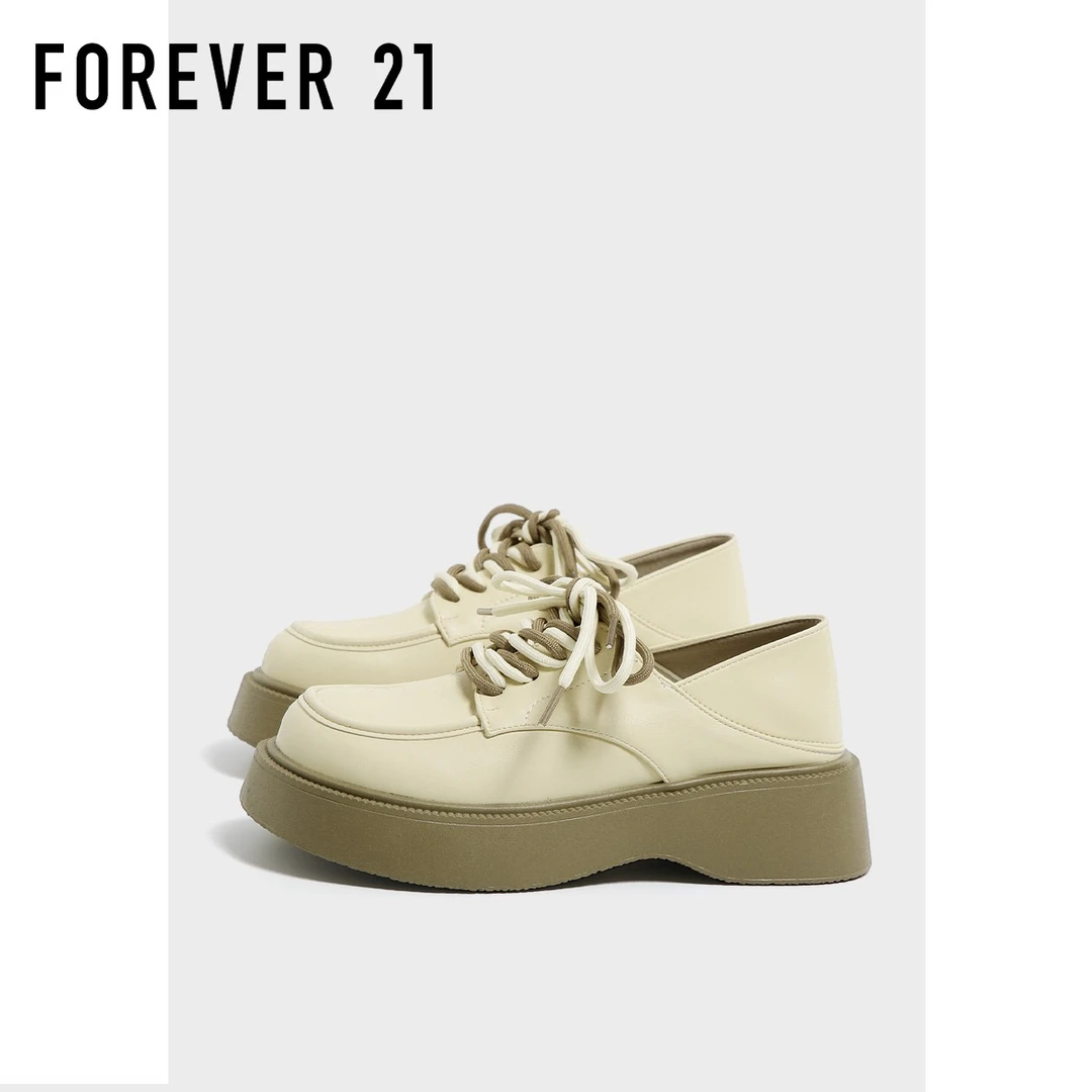 米色乐福鞋女款2025新款夏季轻便百搭厚底增高后跟可踩超软小皮鞋