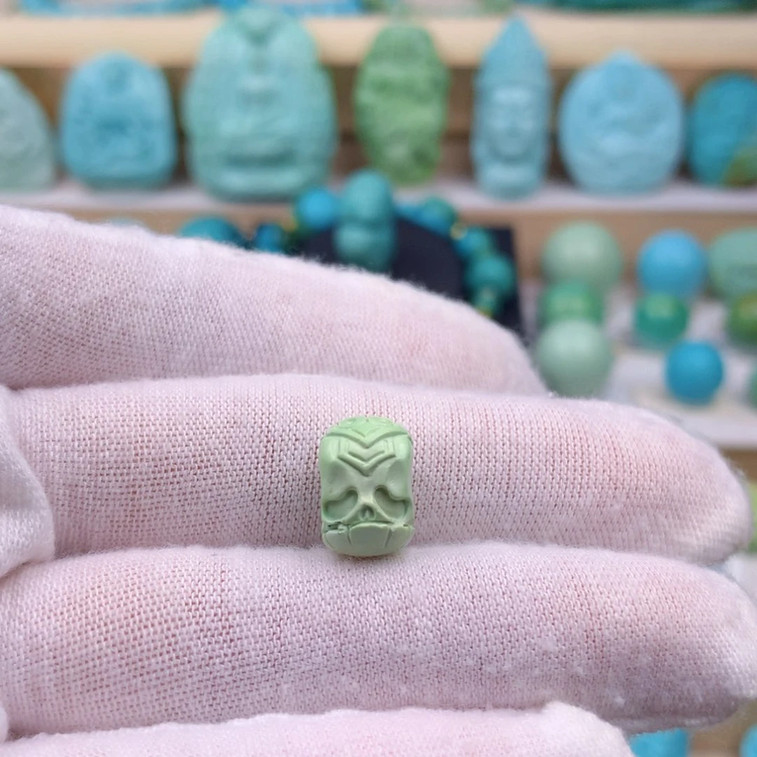 未镶嵌绿松石珠宝奇石8.1mm