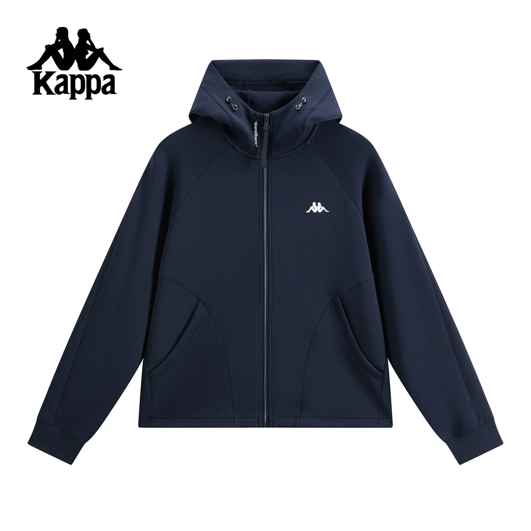 Kappa/卡帕男女通用长袖连帽卫衣上衣秋季户外外套舒适休闲宽松