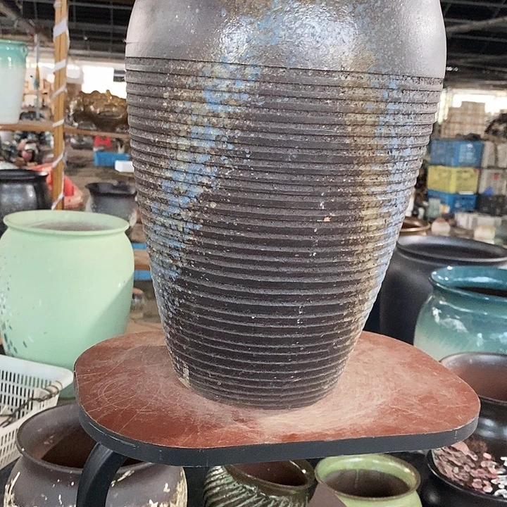 紫砂花盆口径 20高度30