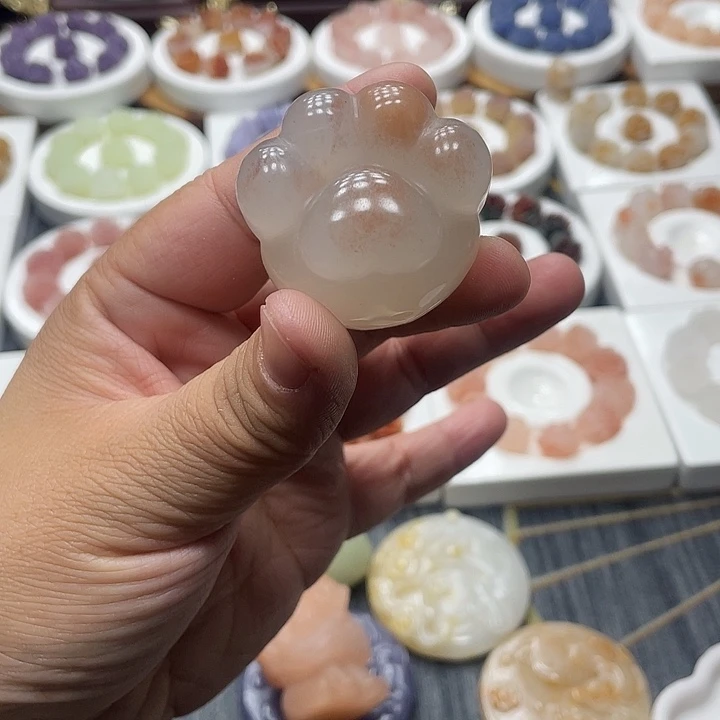 石英质玉（非洲翠）合金手串