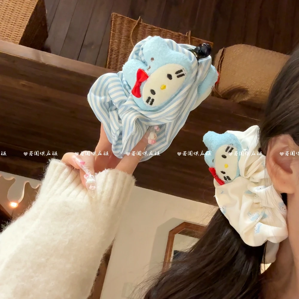 可爱米菲KT猫头套款香蕉夹秋冬百搭卡通少女香蕉夹马尾闺蜜发饰