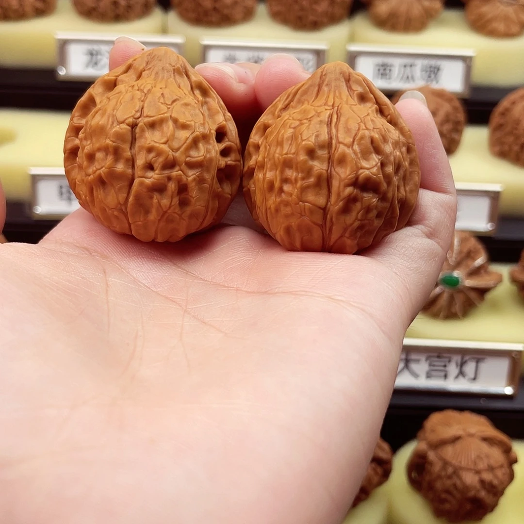 文玩核桃把件符*森龟甲纹加甲骨文7018