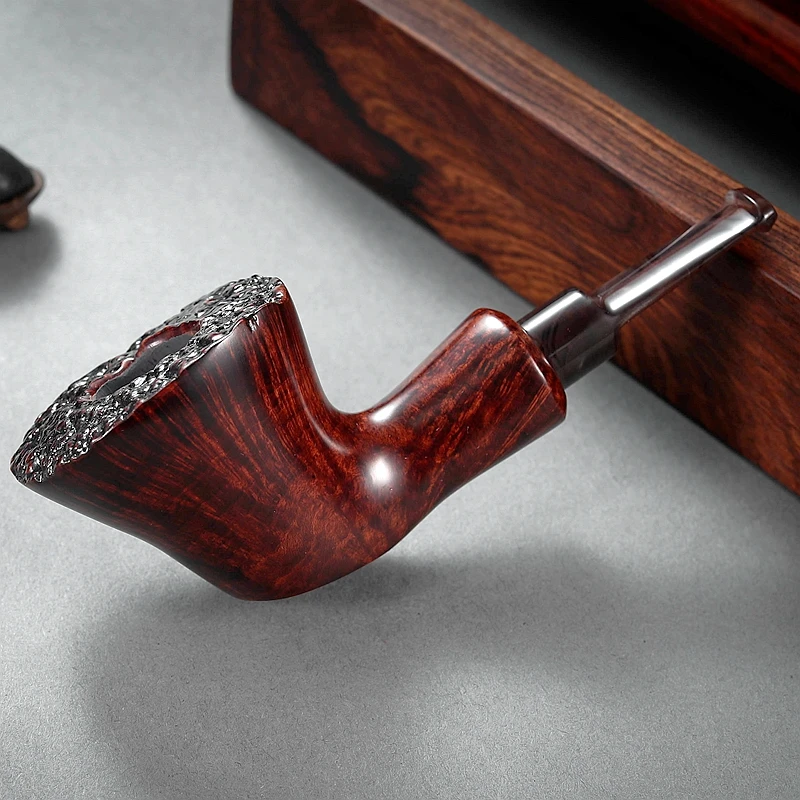 PL52`20*35 3MM平插西班牙皮料随型石楠木手工烟斗出差便携座斗
