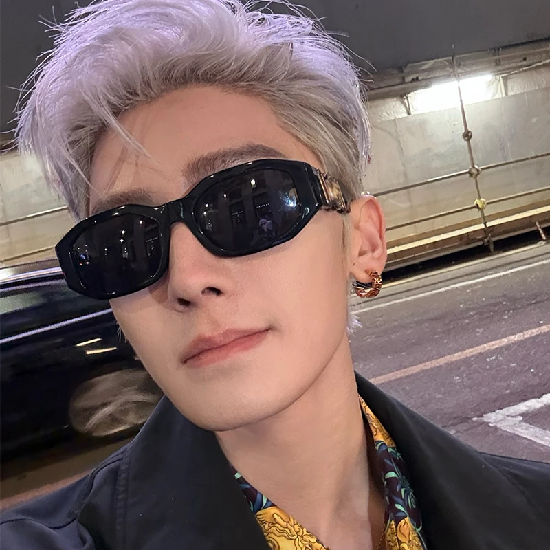 侯明昊同款墨镜男款欧美风高级感潮流痞帅复古太阳眼镜米兰时装周