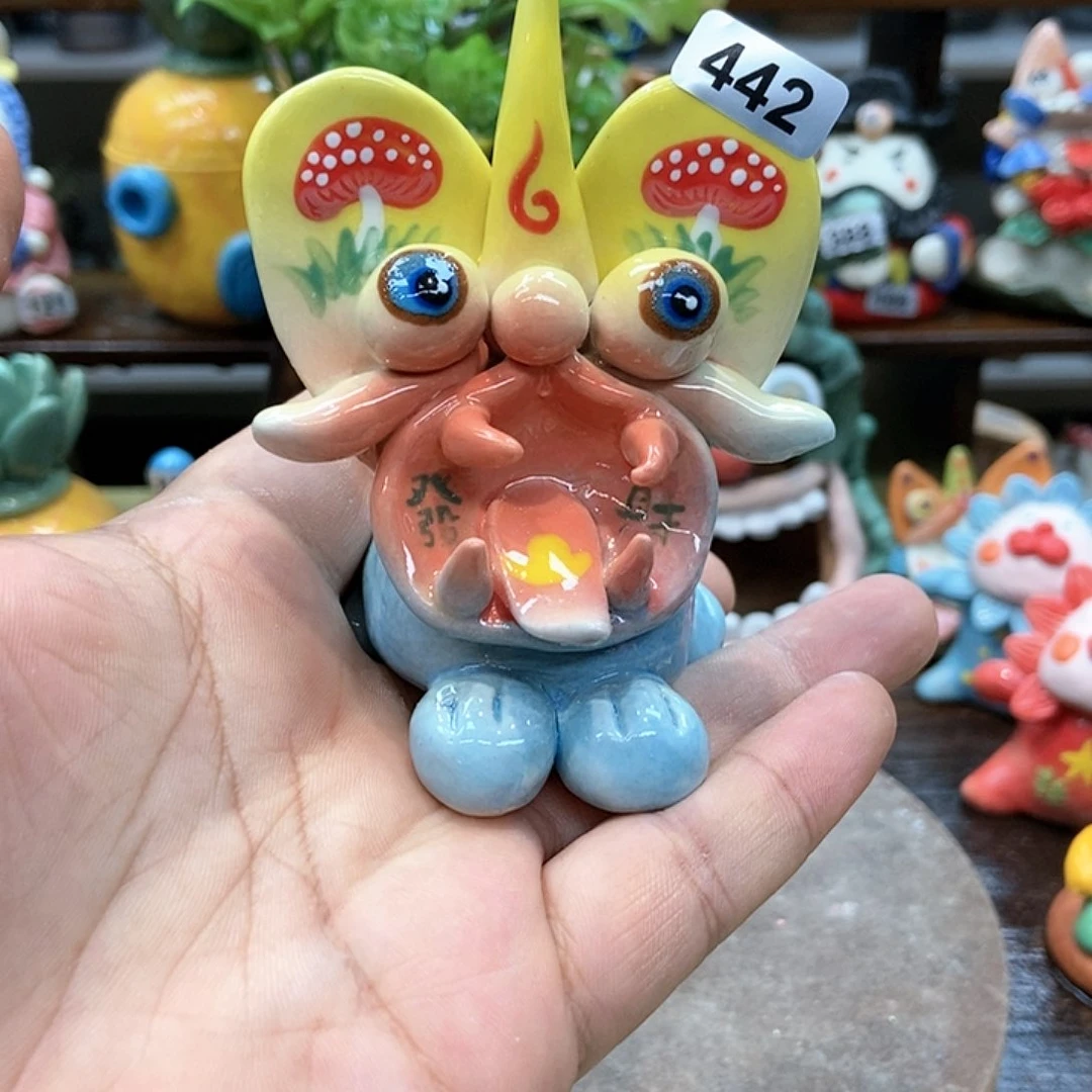 摆件直播间手工抽象陶瓷摆件442