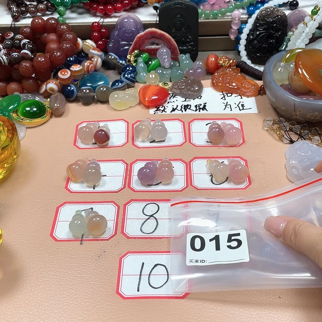 玛瑙/玉髓颈饰未镶嵌豆*～