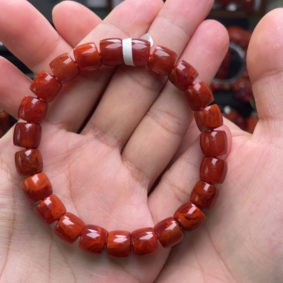 【闪购商品】未镶嵌9m火焰直切手串南红玛瑙